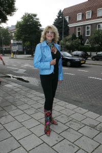 10-09-2005 SHOWBIZZ; MODESHOW VAN SHEILA DE VRIES IN CHRISTIE\'S TE AMSTERDAM.
FOTO; Albert den Iseger.