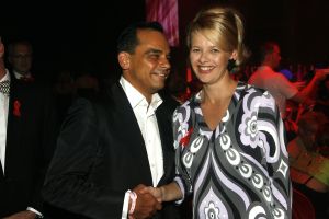 04-09-2006 SHOWBIZZ; ROBERT HALLEWIJN ONTMOET PRINSES MABEL OP AMSTERDAM DINER. 
foto: Albert den Iseger.