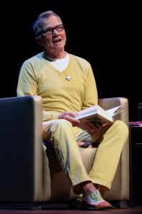 14-09-2011 SHOWBIZZ; WILLEM NIJHOLT  SCHRIJFT EIGEN AUTOBIOGRAFIE MET BRONZEND HART. De 77 jarige Willen Nijhold had nooit aan een autobiografie gedacht maar is dan dan toch gekomen samen met een box van 10 dvd_s. Het is een soort bloemlezing van de brieven aan Hella Haasse zo vertelde Willem mij. De twee konden elkaar van het tv programma van Rik Felderhof uit 1996. Joop van den Ende kreeg het eerste boek en Willem kreeg de eerste dvd box van Joop.
foto: Albert den Iseger.