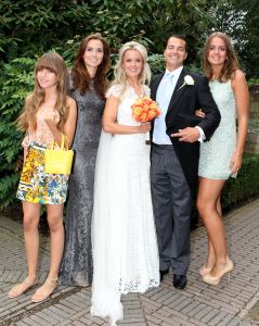 06-09-2012 SHOWBIZZ; HUWELIJK VAN SUZE MENS EN EMIEL DE SEVREN JACQUET. Het was een grote blije familie  in het prachtige St. Gerlachuskerkje te Limburg. Er is geen rancune zo glunderde HARRY MENS. Zijn oudste dochter trouwde met headhunter Emiel. De hele familie was aanwezig, ook zijn kinderen van MONA Nour en SARAH waren aanwezig evenals hun moeder MONA.
foto: Albert den Iseger