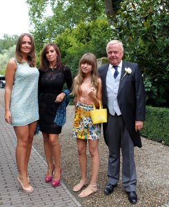 06-09-2012 SHOWBIZZ; HUWELIJK VAN SUZE MENS EN EMIEL DE SEVREN JACQUET. Het was een grote blije familie  in het prachtige St. Gerlachuskerkje te Limburg. Er is geen rancune zo glunderde HARRY MENS. Zijn oudste dochter trouwde met headhunter Emiel. De hele familie was aanwezig, ook zijn kinderen van MONA Nour en SARAH waren aanwezig evenals hun moeder MONA.
foto: Albert den Iseger