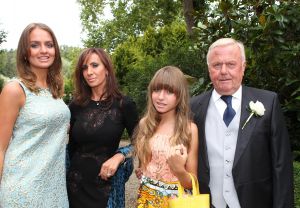 06-09-2012 SHOWBIZZ; HUWELIJK VAN SUZE MENS EN EMIEL DE SEVREN JACQUET. Het was een grote blije familie  in het prachtige St. Gerlachuskerkje te Limburg. Er is geen rancune zo glunderde HARRY MENS. Zijn oudste dochter trouwde met headhunter Emiel. De hele familie was aanwezig, ook zijn kinderen van MONA Nour en SARAH waren aanwezig evenals hun moeder MONA.
foto: Albert den Iseger