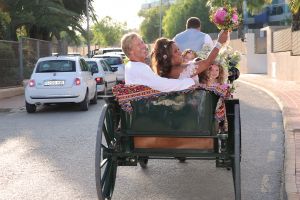 27-09-2014 SHOWBIZZ; ZONNIG HUWELIJK VOOR PATTY EN ANTOINE OP IBIZA. foto: Albert den Iseger