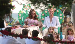 27-09-2014 SHOWBIZZ; ZONNIG HUWELIJK VOOR PATTY EN ANTOINE OP IBIZA. foto: Albert den Iseger