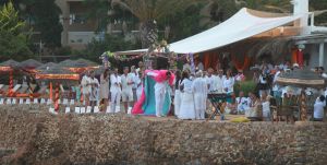 27-09-2014 SHOWBIZZ; ZONNIG HUWELIJK VOOR PATTY EN ANTOINE OP IBIZA. foto: Albert den Iseger