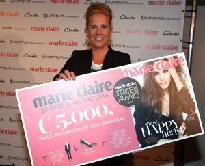 16-09-2014 SHOWBIZZ; MARIE-CLAIR STARTERS AWARDS 2014 WERDEN VOOR DE 10de KEER UITGEREIKT. Vele BNers waren naar het ART HOTEL gekomen om door het Marie-Clair team in de watten te worden gelegd.Marike Havermans won de prijs van  5000.00 en iedereen had een meer dan fijne middag. 
foto: Albert den Iseger